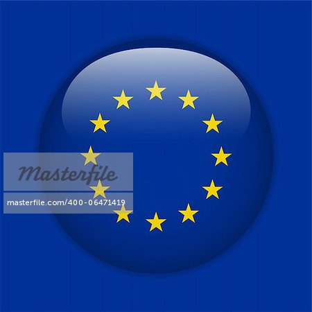 Vector - Europe Flag Glossy Button