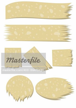 Vector set of old stickers, vector illustration