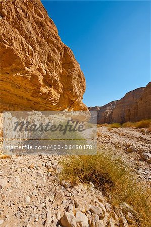 Canyon in the Judean Desert on the West Bank of the Jordan River