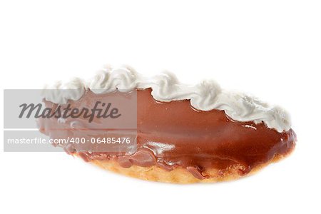 chestnut cake in front of white background
