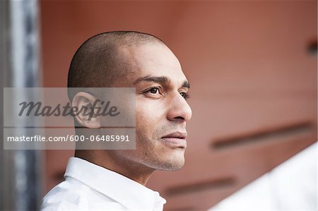 Portrait of Man Outdoors, Mannheim, Baden-Wurttemberg, Germany