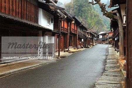 Edo period street in Nagiso town, Nagano Prefecture