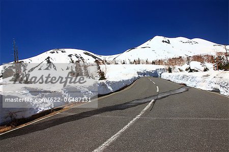 Road and snow, Nagano Prefecture