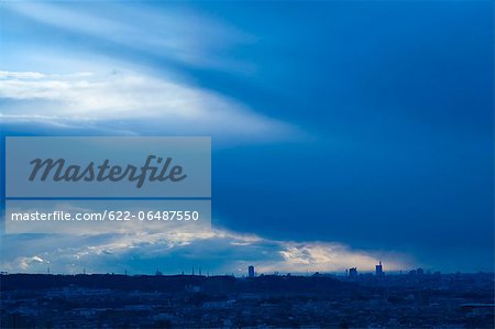 Cityscape and sky with clouds, Aichi Prefecture