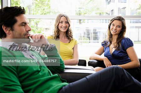 Business people sitting in office