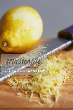 Close up of grated lemon peel Close up of grated lemon peel