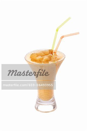An orange ice cream shake An orange ice cream shake