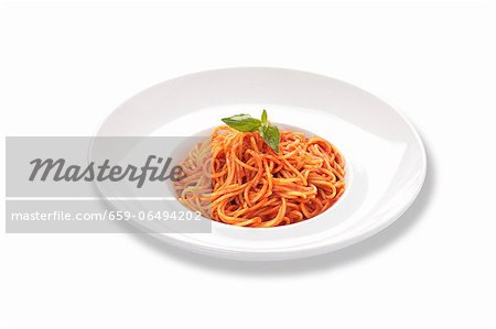 Spaghetti with tomato sauce