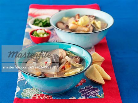 Soup with fried vegetables (Thailand)