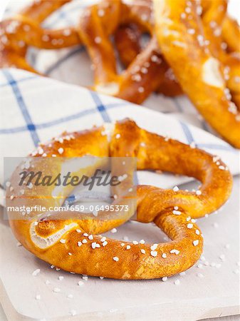 Freshly baked pretzels