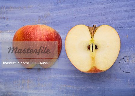 Apple halves Apple halves