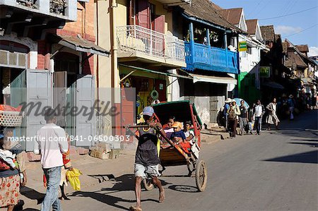 Ambositra, capital of the Amoroni Mania region, and of Ambositra District, Madagascar, Africa