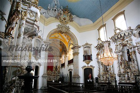 Interior of Igreja de Nossa Senhora do Carmo (Our Lady of Mount Carmel) church, Ouro Preto, UNESCO World Heritage Site, Minas Gerais, Brazil, South America