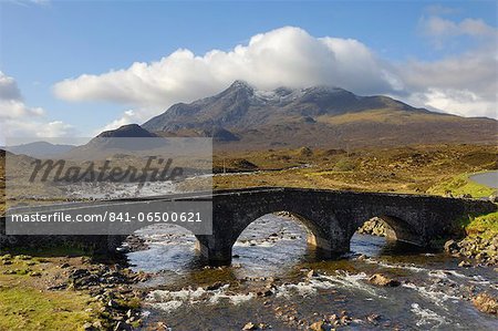 Sgurr nan Gillean from Sligachan, Isle of Skye, Inner Hebrides, Scotland, United Kingdom, Europe