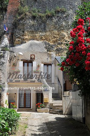 Troglodyte house, Amboise, UNESCO World Heritage Site, Indre-et-Loire, Centre, France, Europe