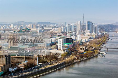 City skyline, Pyongyang, Democratic People's Republic of Korea (DPRK), North Korea, Asia