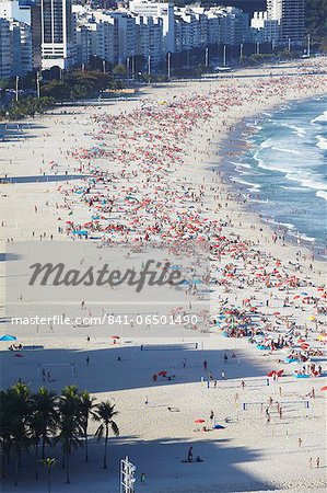 View of Copacabana beach, Rio de Janeiro, Brazil, South America