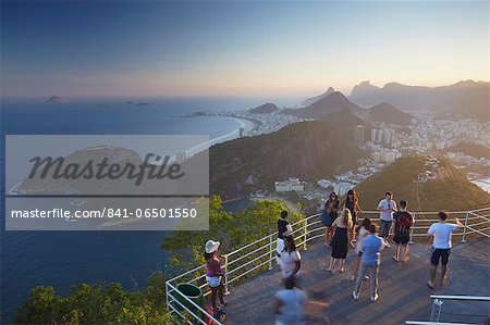 Tourists at Sugar Loaf Mountain (Pao de Acucar), Rio de Janeiro, Brazil, South America