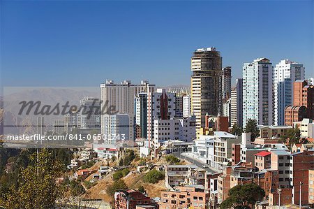 View of downtown La Paz, Bolivia, South America