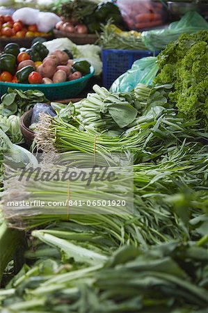 Vegetables at market, Phnom Penh, Cambodia, Indochina, Southeast Asia, Asia