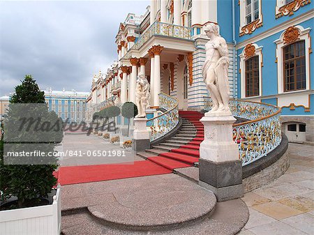 West end, Catherine Palace, Tsarskoye Selo (Pushkin), near St. Petersburg, Russia, Europe