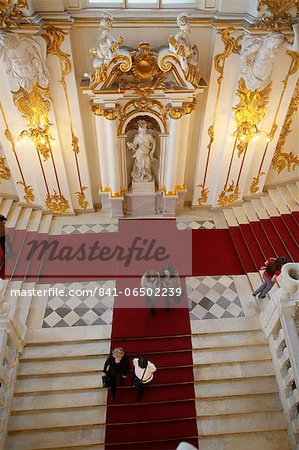 Honor staircase, Hermitage Museum, St. Petersburg, Russia, Europe