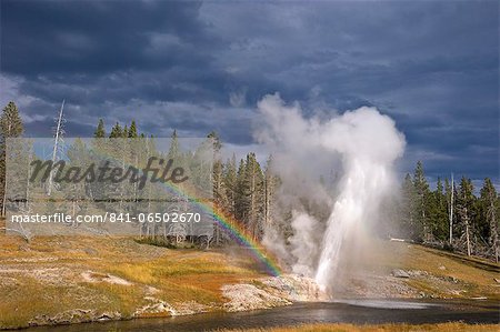 Riverside Geyser, Upper Geyser Basin, Yellowstone National Park, UNESCO World Heritage Site, Wyoming, United States of America, North America