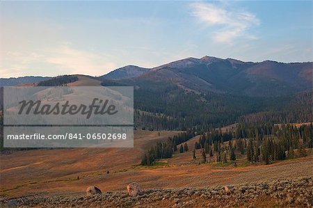 Mount Washburn in early morning light, Yellowstone National Park, UNESCO World Heritage Site, Wyoming, United States of America, North America