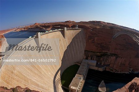 Glen Canyon Dam across the Colorado River, Arizona, United States of America, North America