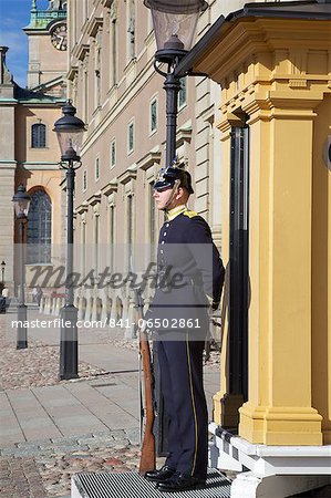 Royal Palace guard, Gamla Stan, Stockholm, Sweden, Scandinavia, Europe