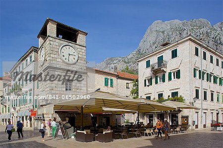 Old Town Clock Tower, Old Town, UNESCO World Heritage Site, Kotor, Montenegro, Europe