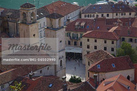 View over Old Town, Kotor, UNESCO World Heritage Site, Montenegro, Europe