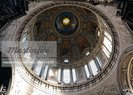 The dome, inside Berlin's Cathedral, Berlin, Germany, Europe