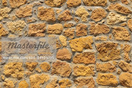 Close-up of Stone Wall, Pienza, Province of Siena, Tuscany, Italy