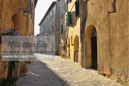 Historic Town of Pienza in Summer, Pienza, Province of Siena, Tuscany, Italy Historic Town of Pienza in Summer, Pienza, Province of Siena, Tuscany, Italy