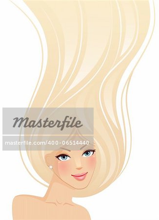 Vector illustration of Beauty woman pic