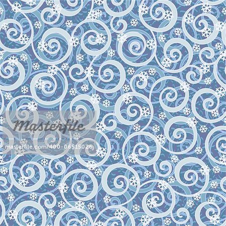christmas abstract snowstorm swirl seamless background pattern