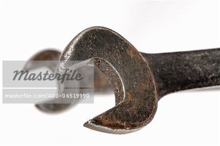 Two old wrenches, worn out and rusty