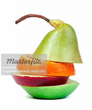 Mixed Fruit. Pear in the upper