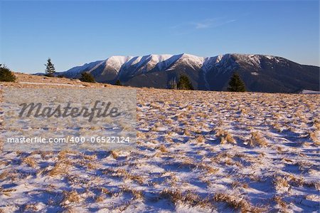 Meadow with Low Tatras in the background, scene from Slovakia