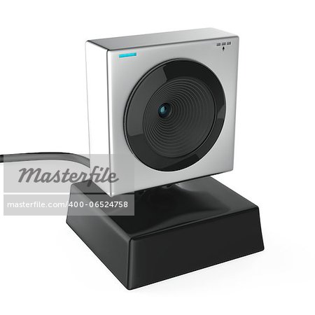 Web camera on white background