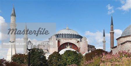 Hagia Sophia is a former Orthodox patriarchal basilica, later a mosque, and now a museum in Istanbul, Turkey