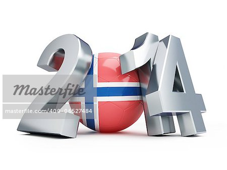football 2014 Norway on a white background