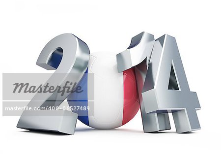France football 2014 on a white background