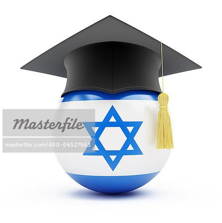 education in israel on a white background