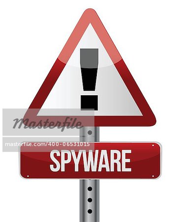 'spyware' sign illustration design over a white background
