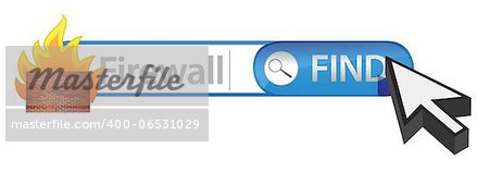 Firewall search illustration design over a white background