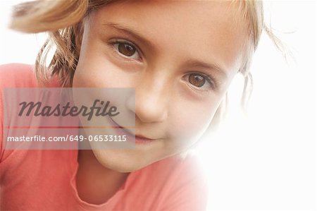 Close up of girls smiling face