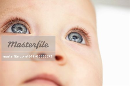 Close up of baby girls eyes