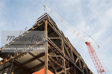 Crane over building under construction